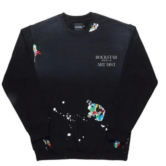 Rockstar Original Other - ROCKSTAR ORIGINAL Men's Rockstar Art Dist Black Crewneck Size L In Black